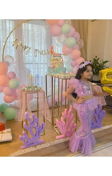 Star Kids Fashion Kız Çocuk Deniz Kızı Kostümü, Kız Çocuk Deniz Kızı Elbisesi Mor - Lila