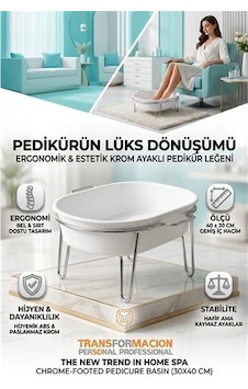 Mey İthalat Profesyonel Krom Ayaklı Pedikür Leğeni - Evde Spa Konforu Ayak Bakım Küveti 719415 Mey İthalat Profesyonel Krom Ayaklı Pedikür Leğeni - Evde Spa Konforu Ayak Bakım Küveti 719415