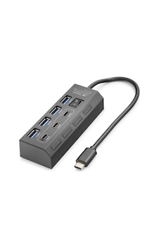 Büro Ev Ofis Cihazları İçin Siyah 7port 5gbps Typec 3.2 Gen1 Anahtarlı Hub Büro Ev Ofis Cihazları İçin Siyah 7port 5gbps Typec 3.2 Gen1 Anahtarlı Hub