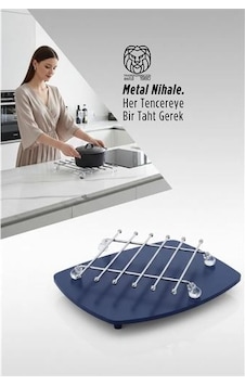 Juliette Serisi Krom Kare Metal Nihale - 19 Cm Isıya Dayanıklı Lüks Tencere Altlığı Açık Bej Juliette Serisi Krom Kare Metal Nihale - 19 Cm Isıya Dayanıklı Lüks Tencere Altlığı Açık Bej