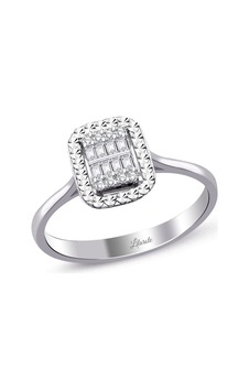 0.12 Ct. Modern Tasarım Baget Kare Tektaş Yüzük 0.12 Ct. Modern Tasarım Baget Kare Tektaş Yüzük