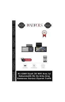R1-5369 Siyah 2k Wifi Araç İçi Dokunmatik Ön Ve Arka Araç Kamerası Sürücü Ziyaret Trafik R1-5369 Siyah 2k Wifi Araç İçi Dokunmatik Ön Ve Arka Araç Kamerası Sürücü Ziyaret Trafik