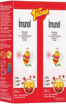 İmunol Ballı Çilek Aromalı Şurup 150 Ml - 1 Alana 1 Bedava