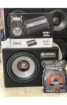 Reıss Paket 30cm Bass 1000w 250rms 2400w 4kanallı Anfi Kablo Seti Reıss Paket 30cm Bass 1000w 250rms 2400w 4kanallı Anfi Kablo Seti