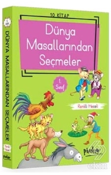 1. Sınıf Dünya Masallarından Seçmeler Heceli Seti 10 Kitap Takım- Pinokyo