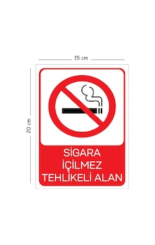Metal Sigara İçilmez Tehlikeli Alan 15x20 Cm Uyarı İş Güvenliği Levhası Metal Sigara İçilmez Tehlikeli Alan 15x20 Cm Uyarı İş Güvenliği Levhası
