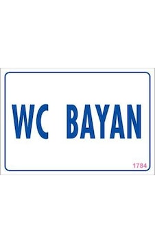 Wc Uyarı Levhası 17,5x25 Kod:1784 Açık Gri Wc Uyarı Levhası 17,5x25 Kod:1784 Açık Gri