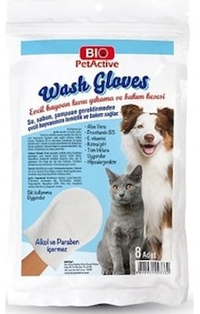 Bio Petactive Wash Gloves Köpek Kuru Yıkama Bakım Kesesi 8'li Bio Petactive Wash Gloves Köpek Kuru Yıkama Bakım Kesesi 8'li