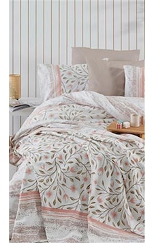 Cotton Life Çift Kişilik Nevresim Takımı Fiesta Pembe Desenli