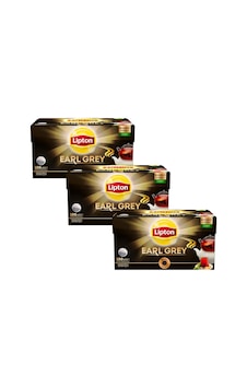 Lipton Earl Grey Bergamot Aromalı Siyah Süzen Demlik Poşet Çay 3'lü 100 x 3.2 G