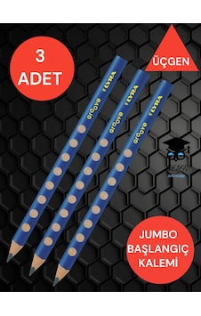 Üçgen Jumbo Başlangıç Kalemi 3 Adet Kalın Kurşun Kalem Lyra Groove Çok Renkli Üçgen Jumbo Başlangıç Kalemi 3 Adet Kalın Kurşun Kalem Lyra Groove Çok Renkli