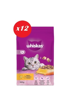 Whiskas Tavuklu Sebzeli Kuru Kedi Maması 300 Gr Set 12'li Whiskas Tavuklu Sebzeli Kuru Kedi Maması 300 Gr Set 12'li