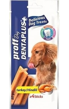 Proff Dog Dentaplus 4'lü Hindili Köpek Ödül Çubuğu 80 G Proff Dog Dentaplus 4'lü Hindili Köpek Ödül Çubuğu 80 G