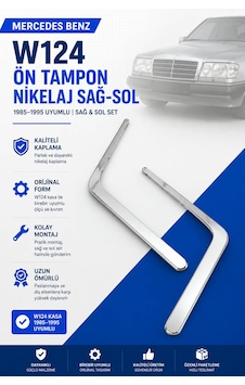 Mercedes W124 Ön Tampon Nikelaj Takımı Sağ-sol
