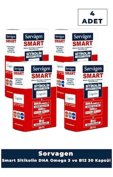 Sorvagen Smart Sitikolin Dha Omega 3 Ve B12 30 Kapsül 4 Adet