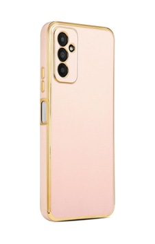 Samsung Uyumlu Galaxy M23 Kılıf Zore Bark Kapak Rose Gold