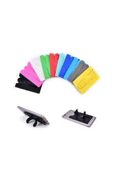 Silikon Telefon Tutacağı Kartlık Araç Içi Masa Üstü Stand Mor-pembe-lila Silikon Telefon Tutacağı Kartlık Araç Içi Masa Üstü Stand Mor-pembe-lila