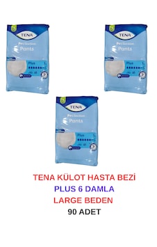 Tena Külot Hasta Bezi Plus 6 Damla Large Beden - 90 Adet L Tena Külot Hasta Bezi Plus 6 Damla Large Beden - 90 Adet L