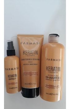 Farmasi Keratin Therapy Şampuan 360 ML + Keratin Sprey 115 ML + Saç Maskesi 200 ML + Farmasi Keratin Therapy Şampuan 360 ML + Keratin Sprey 115 ML + Saç Maskesi 200 ML +