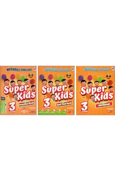 Kırmızı Beyaz 3. Sınıf Woohoo Süper Kids 3 Kitap