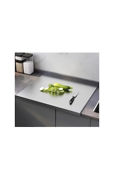 304 Paslanmaz 50x60 Cm Tek Bükümlü Metal Tezgah Koruyucu Kesme Tahtası Çok Amaçlı Mutfak Için Inox