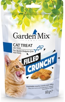 Garden Mix Ton Balık Dolgulu Çıtır Kedi Ödülü 60 Gr Garden Mix Ton Balık Dolgulu Çıtır Kedi Ödülü 60 Gr