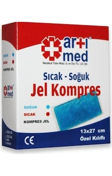 Sıcak Soğuk Jel Kompres Özel Kılıflı 13x27 Cm 2 Adet Mavi