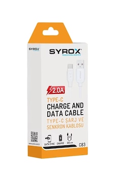 Syrox C83 2.0a Type-c Eco Şarj & Data Kablosu Syrox C83 2.0a Type-c Eco Şarj & Data Kablosu
