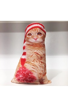 Lüks 3d Kedi Motifli Yastık Renkli