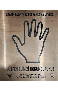 Bakır Statik Elektrik Topraklama Levhası Bakır Statik Elektrik Topraklama Levhası