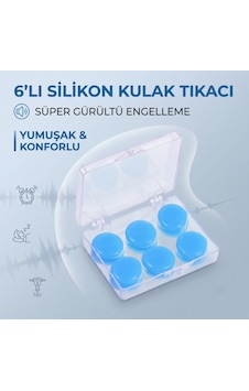 Silikon Kulak Tıkacı - 6'lı Özel Kutulu - Su Geçirmez Ve Gürültü Önleyici Diğer Silikon Kulak Tıkacı - 6'lı Özel Kutulu - Su Geçirmez Ve Gürültü Önleyici Diğer