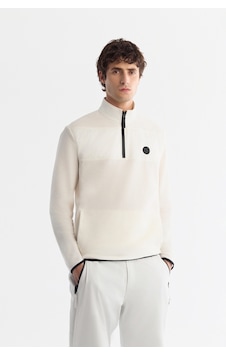 Avva Erkek Ekru Soğuğa Dayanıklı Fermuarlı Dik Yaka Polar Regular Fit Sweatshirt A42y1380 Avva Erkek Ekru Soğuğa Dayanıklı Fermuarlı Dik Yaka Polar Regular Fit Sweatshirt A42y1380