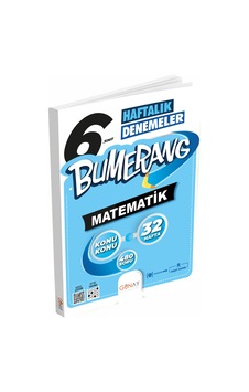 Günay Yayınları 6. Sınıf Bumerang Matematik 32 Haftalık Deneme Günay Yayınları 6. Sınıf Bumerang Matematik 32 Haftalık Deneme