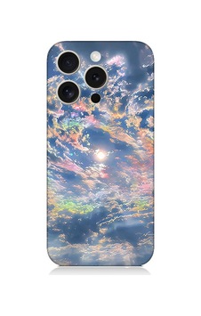 Apple Uyumlu iPhone 15 Pro Max Renkli Bulutlar Desenli Silikon Kılıf Silikon Apple Uyumlu iPhone 15 Pro Max Renkli Bulutlar Desenli Silikon Kılıf Silikon