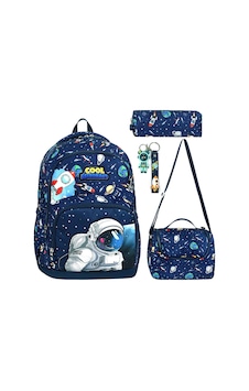 Denokids Astronot Erkek Çocuk İlkokul 4'lü Çanta Seti - Sırt Çantası Beslenme Çantası Kalem Kutusu Anahtarlık Çok Renkli Denokids Astronot Erkek Çocuk İlkokul 4'lü Çanta Seti - Sırt Çantası Beslenme Çantası Kalem Kutusu Anahtarlık Çok Renkli