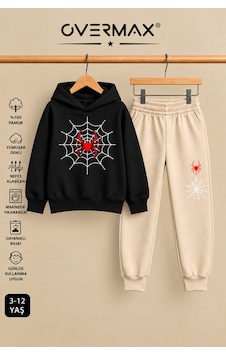 Overmax Örümcek Ağ Baskılı Kapüşonlu Sweatshirt & Eşofman Altı Takım 3-12 Yaş Siyah-bej - 921046944 Siyah-bej Overmax Örümcek Ağ Baskılı Kapüşonlu Sweatshirt & Eşofman Altı Takım 3-12 Yaş Siyah-bej - 921046944 Siyah-bej