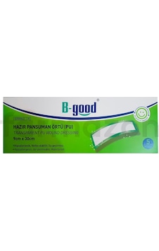 B-Good Su Geçirmez Şeffaf Yara Örtüsü Bandı 9 x 30 CM 5'li B-Good Su Geçirmez Şeffaf Yara Örtüsü Bandı 9 x 30 CM 5'li