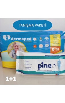 Dermaped Tanışma Paketi Belbantlı Hasta Bezi Small 30 Adet + Pine Perine Havlu 50 Yaprak S Dermaped Tanışma Paketi Belbantlı Hasta Bezi Small 30 Adet + Pine Perine Havlu 50 Yaprak S