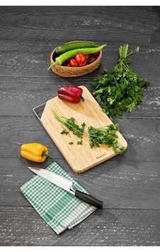 Cooker Bambu Kesme Tahtası 34x24x2cm Kahverengi Cooker Bambu Kesme Tahtası 34x24x2cm Kahverengi