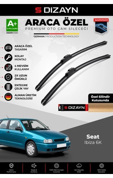 S-dizayn Seat Ibiza 6k Ön Cam Silecek Seti 1993-2002 Premium Araca Özel 53-48 Cm A+ Kalite Aocs-1696