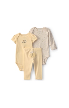 Carter's Kız Bebek Layette 3'lü Body Pantolon Takım Sarı 1v253810 Carter's Kız Bebek Layette 3'lü Body Pantolon Takım Sarı 1v253810