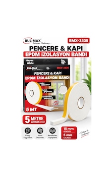Pencere Kapı İzolasyon Bandı 5 Metre 15x5 Mm Beyaz Hava Sızdırmazlık Bandı Bul-max Epdm Pencere Kapı İzolasyon Bandı 5 Metre 15x5 Mm Beyaz Hava Sızdırmazlık Bandı Bul-max Epdm