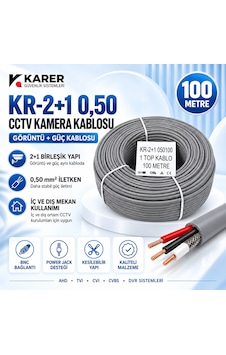 2+1 0,50 Cctv Güvenlik Kamera Kablosu 100 Metre Görüntü Ve Güç Birleşik Kablo 2+1 0,50 Cctv Güvenlik Kamera Kablosu 100 Metre Görüntü Ve Güç Birleşik Kablo