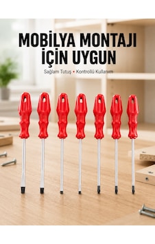 Çeşitli Vidalama İşleri İçin 7li Tornavida Takımı Çeşitli Vidalama İşleri İçin 7li Tornavida Takımı