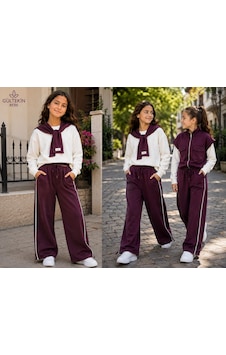 Son Öz Bebe Atkılı Kız Üçlü Eşofman Takımı 10-14 Yaş -so009735 - Bordo Son Öz Bebe Atkılı Kız Üçlü Eşofman Takımı 10-14 Yaş -so009735 - Bordo