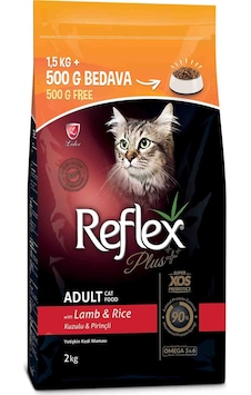 Reflex Plus Kuzu Etli Yetişkin Kedi Maması 1500 G + 500 G Reflex Plus Kuzu Etli Yetişkin Kedi Maması 1500 G + 500 G