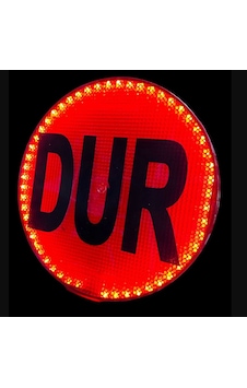 Işıklı Servis Dur Levhası Ledli Dur Tabelası 30cm
