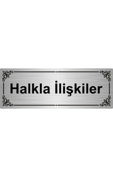 Halkla Ilişkiler 7x20cm Gümüş Renk Metal Yönlendirme Levhası Halkla Ilişkiler 7x20cm Gümüş Renk Metal Yönlendirme Levhası