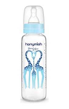 Hanymish Cam Biberon 240 Ml 0-6 Ay - Mavi Hanymish Cam Biberon 240 Ml 0-6 Ay - Mavi