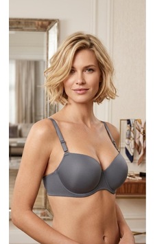 Jupiel Gri Push Up Lazer Kesim Destekli Sütyen
